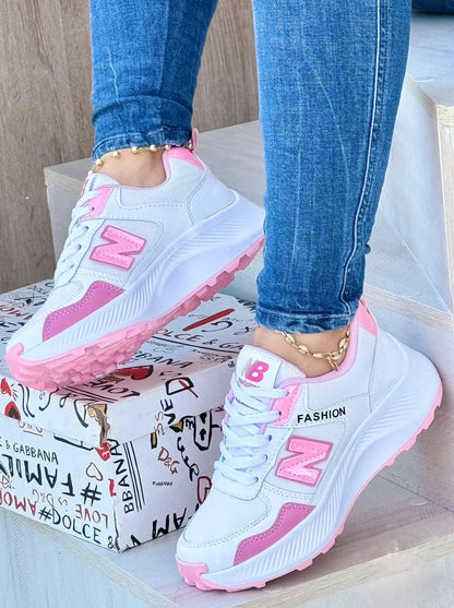 New Balance Fashion Blanco Rosa Dama